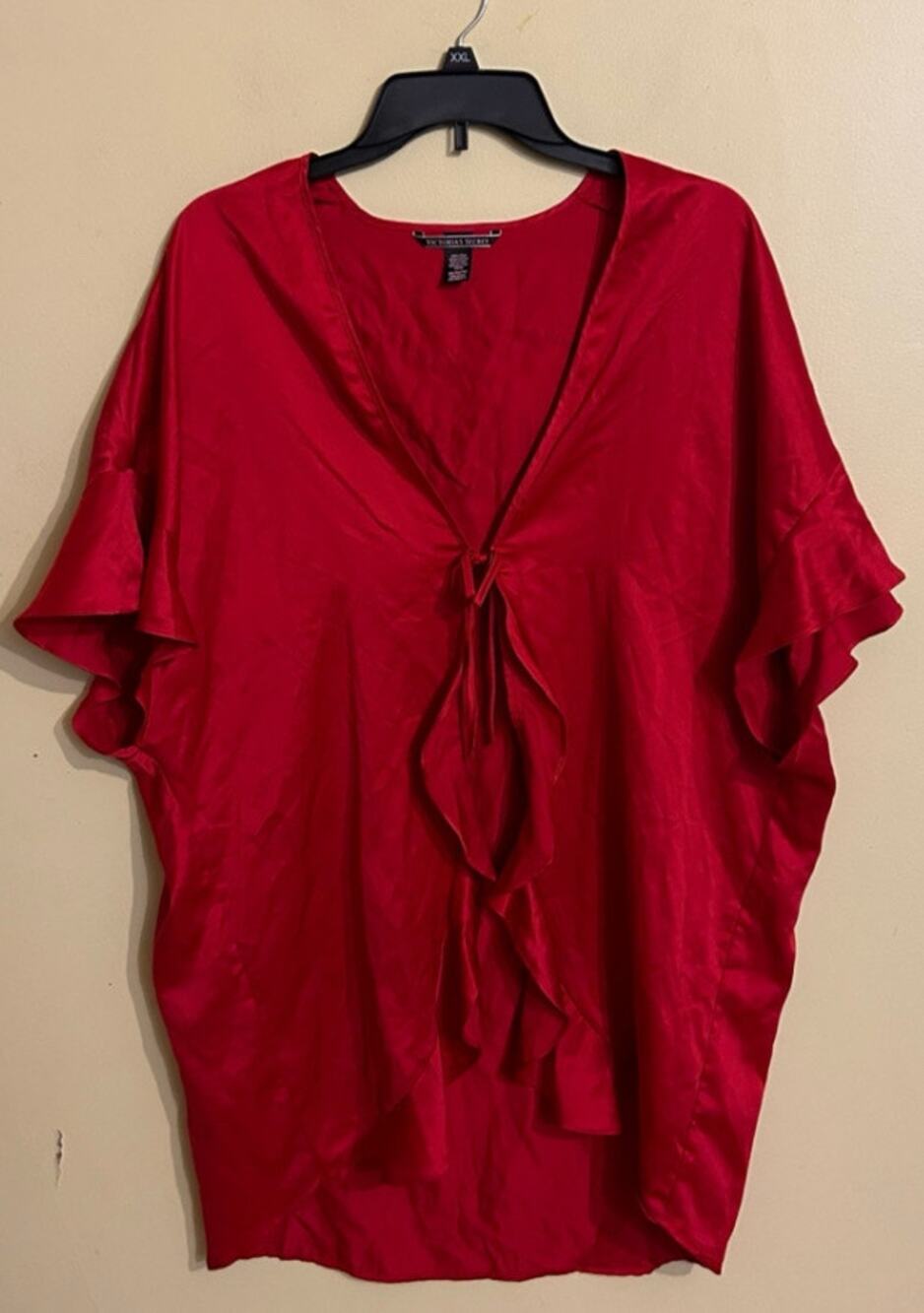 Women’s red Victoria’s Secret soft sexy front tie one size fits all
